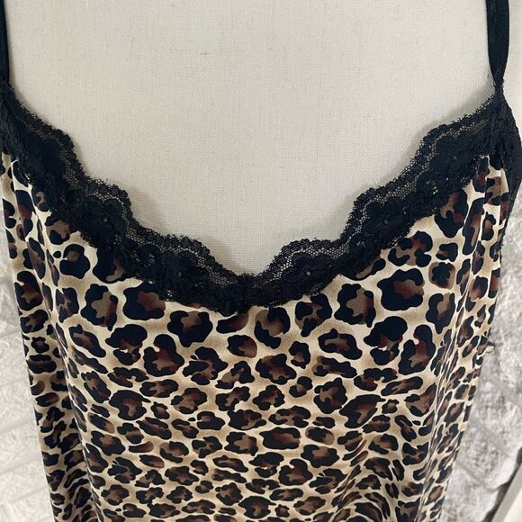 Cheetah Print Lace lingerie Style Tank Top - Picture 5 of 5